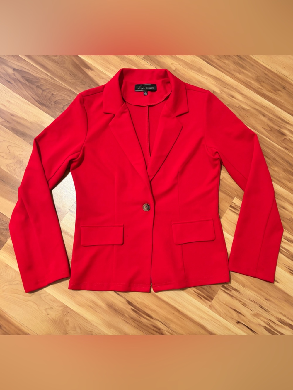Love University Red Single-Button Blazer Small